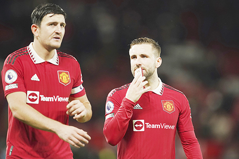 ◎ 路基梳爾(右)昨晨為曼聯射成二比0。(美聯社)