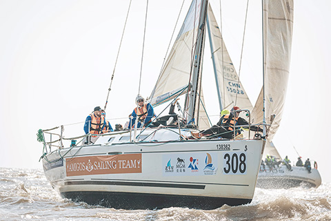 ◎ 「蓮花盃帆船賽」Amigos Team繼續領先。