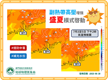 ◎ 本周中後期將進入盛夏。