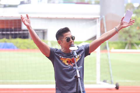 ◎ 郭富城致辭。