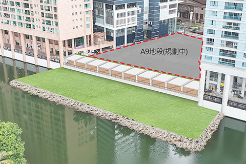 ◎ 南灣湖A9地段擬建臨時步道效果圖。