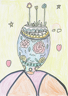 青花瓶上的鮮花 福建學校 一年級 鄧凱晴