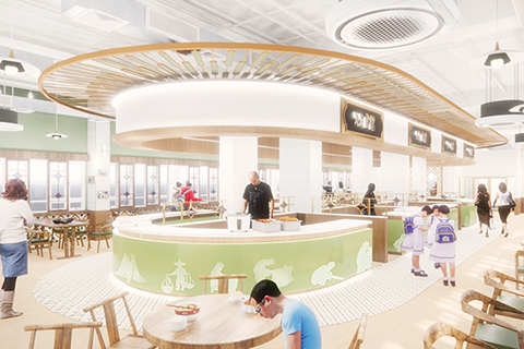 ◎ 台山街市美食廣場效果圖。