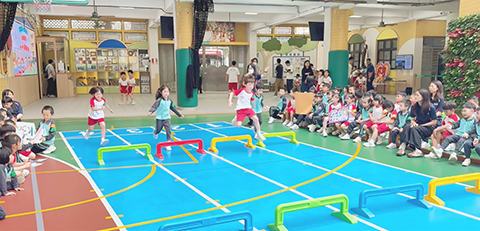 ◎ 本澳聖德蘭幼稚園日前舉辦運動會。
