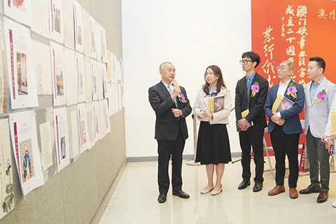 ◎ 硬筆書法作品展揭幕。