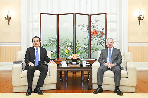 ◎ 行政長官岑浩輝昨日與珠海市委書記、廣東省委橫琴工委書記陳勇會面。